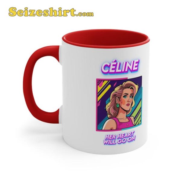Celine Dion Her Heart Will Go On Cartoon Style Portrait Coffee Mug