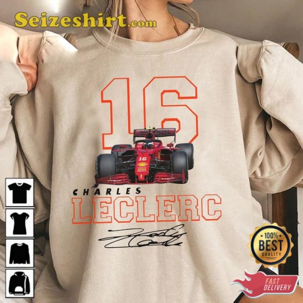 Charles Leclerc F1 Formula 1 Signature Gift For Fan Racing Shirt