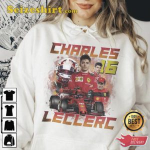 Charles Leclerc Racing 90s Vintage Tee Shirt V1