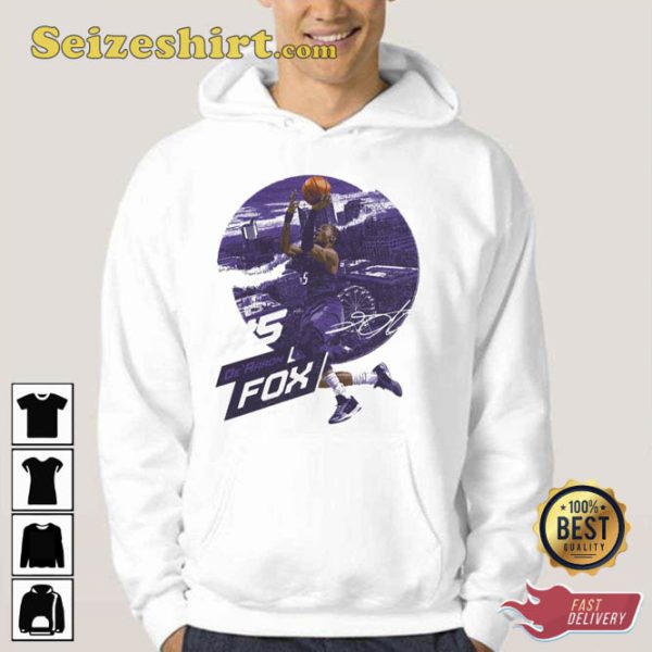 City Emblem Sacramento Kings De Aaron Fox Unisex Hoodie