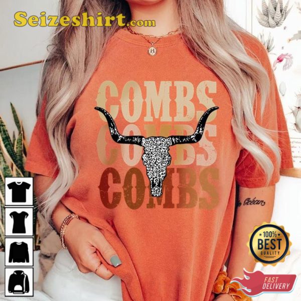 Combs Crazy Bullhead Comfort Colors Oversized Shirt Country