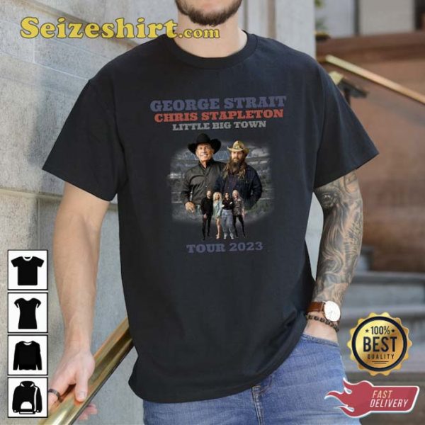 Country Music George Strait Chris Stapleton Big Town Tour 2023 Shirt