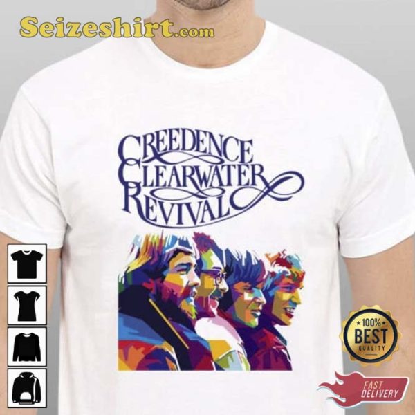 Creedence Clearwater Revival Retro 1971 Art Tee T-Shirt