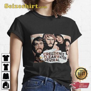 Creedence CCR Rock Band Gift For Fan Unisex T-shirt Design