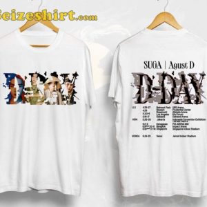 D-Day Photos Agust D Suga On Tour 2023 Min Yoongi Kpop Fan Shirt