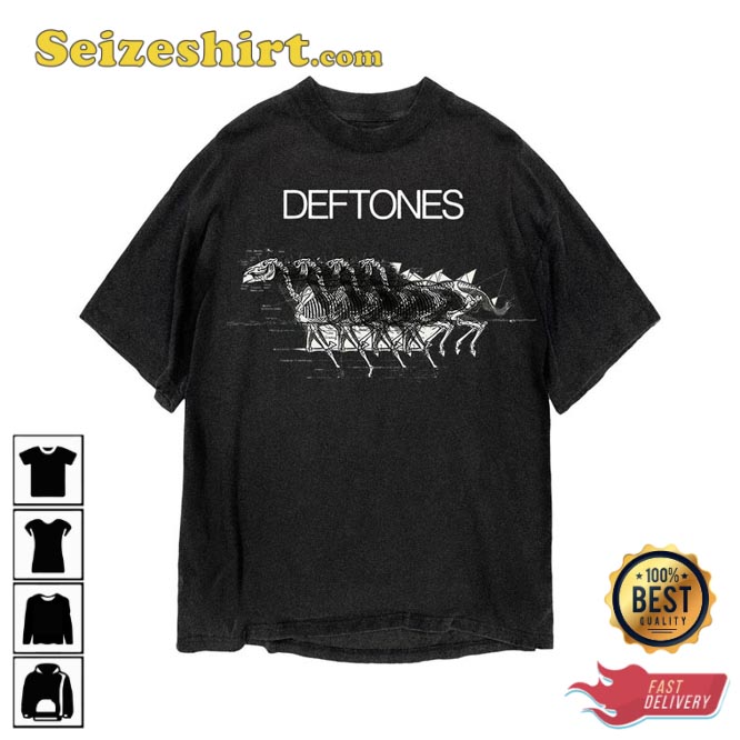 thumbnail image 2 of Deftones White Pony Tour Unisex Black T-Shirt – 100% Cotton, Classic Fit – Sizes S-5XL 2 of 5