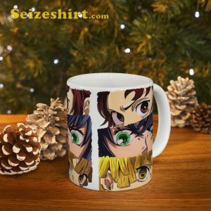 Demon Slayer Characters Tanjiro Zenitsu Inosuke Nezuko Coffee Mug4