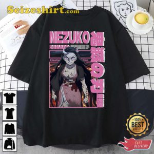 Demon Slayer Nezuko Japanese Vintage Style Unisex T-Shirt 3