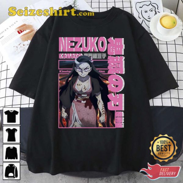 Demon Slayer Nezuko Japanese Vintage Style Unisex T-Shirt