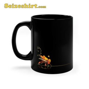 Demon Slayer Zenitsu Agatsuma Eightfold Lightning Skill Black Coffee Mug