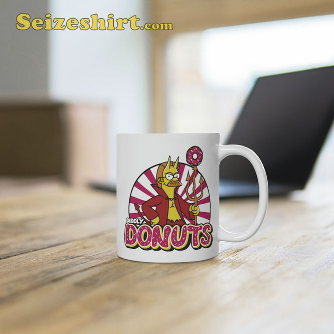 Diddly Donuts Trident Of The Devil Ceramic Coffee Mug