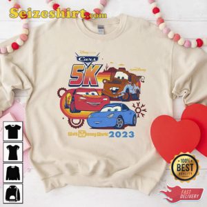 Disney Pixar Cars 5K Mcqueen Mater Shirt RunDisney Springtime Surprise Weekend