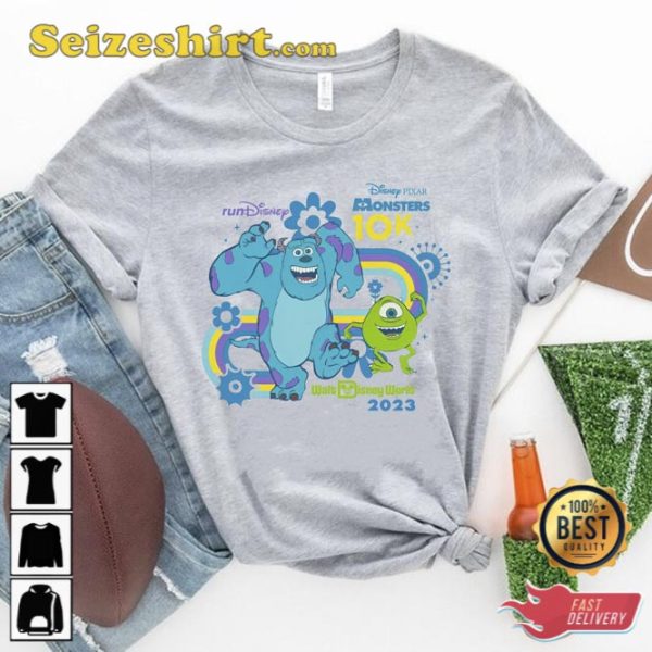 Disney Pixar Monsters 10K Mike Sulley Shirt RunDisney Springtime Surprise Weekend