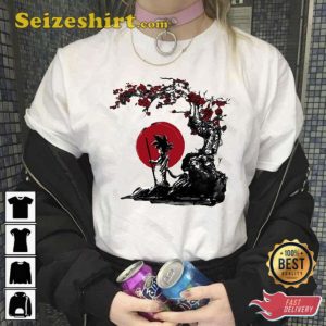 Dragon Ball Cherry Blossom Red Sun Japanese Anime Unisex T-Shirt