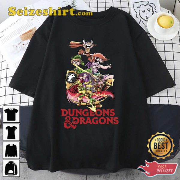 Dungeons Dragons Graphic Cartoon Style Artwork Unisex T-Shirt