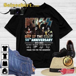End Of The Road 50th Anniversary 1973-2023 Signatures Kiss Fan Gift Unisex T-Shirt