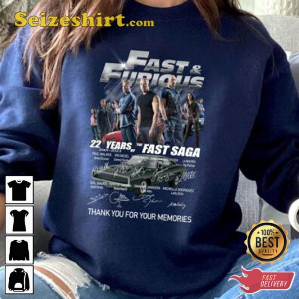 Fast And Furious 22 Years Fast X Movie Anniversary Shirt For Fans