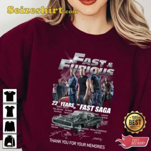 Fast And Furious 22 Years Fast X Movie Anniversary Shirt For Fans