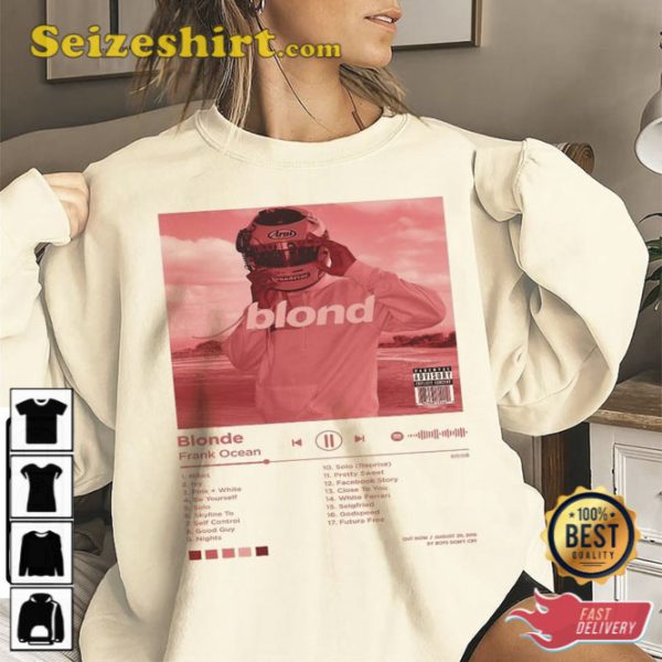 Frank Ocean Blonde Album Tracklist Shirt Gift For Fan