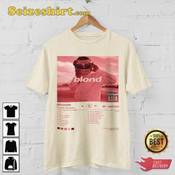 Frank Ocean Blonde Album Tracklist Shirt Gift For Fan