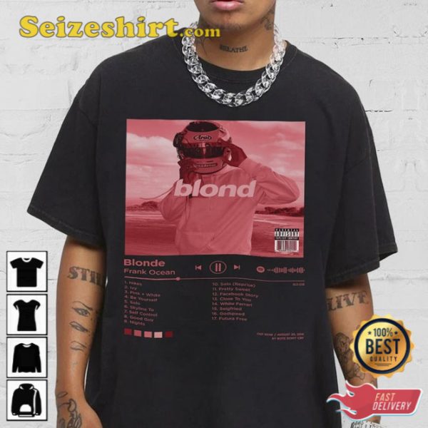 Frank Ocean Blonde Album Tracklist Shirt Gift For Fan