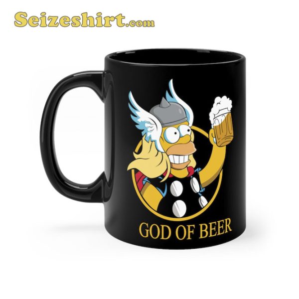 God Of Beer Homer Simpson Thor Ceramic Coffee Mug