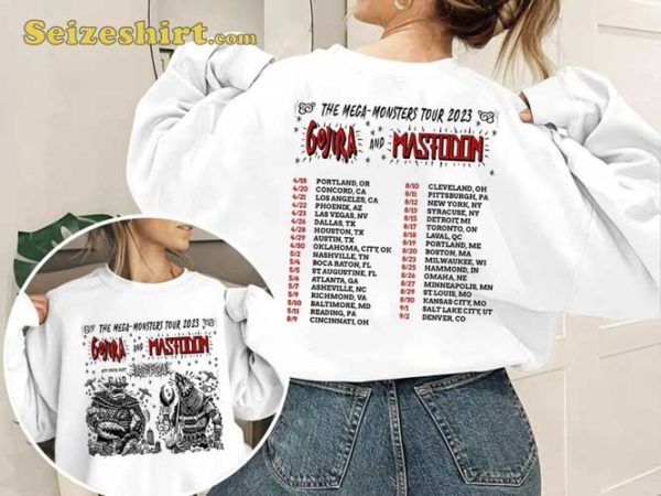 Gojira The Mega Monsters Tour 2023 Music Concert Shirt