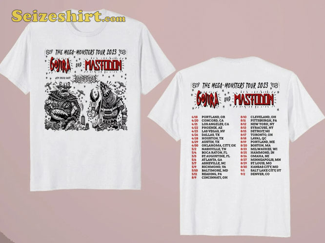 Gojira The Mega - Monsters Tour 2023 Shirt2