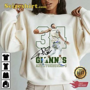 Graphic Design Giannis Antetokounmpo Dunk Milwaukee Bucks Basketball Unisex T-Shirt