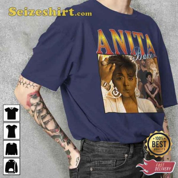 Homage Anita Baker Inspired 90s Graphic Tee Shirt