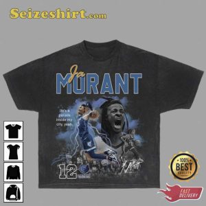 Ja Morant Vintage Wash Graphic Memphis Grizzlies NBA Shirt