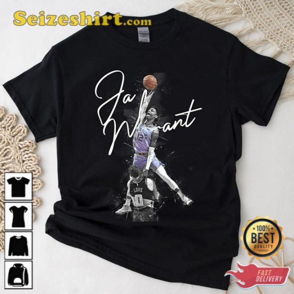 JaMorant Dunk Vintage Black T-Shirt Gift For Fan