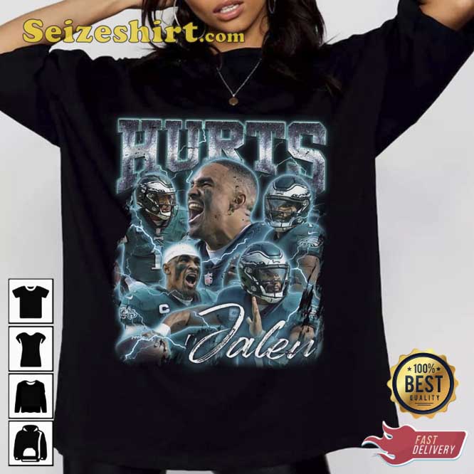 Jalen Hurts 90's Vintage Bootleg Style Rap T-shirt Eagles 