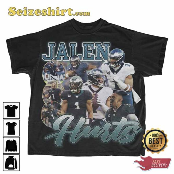 Jalen Hurts Philadelphia Eagles Sports Basketball Lover Unisex 90s Shirt