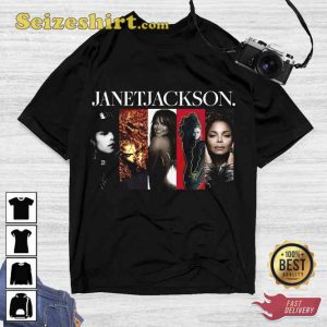 Janet Jackson Album Collection Design Singer Music Concert T-Shirt