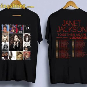 Janet Jackson Tour Date 2023 Music Concert Fan Gift Unisex T-Shirt