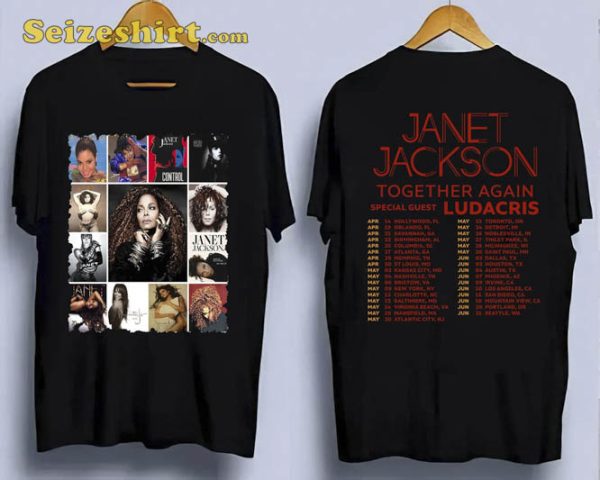 Janet Jackson Tour Date 2023 Music Concert Fan Gift Unisex T-Shirt