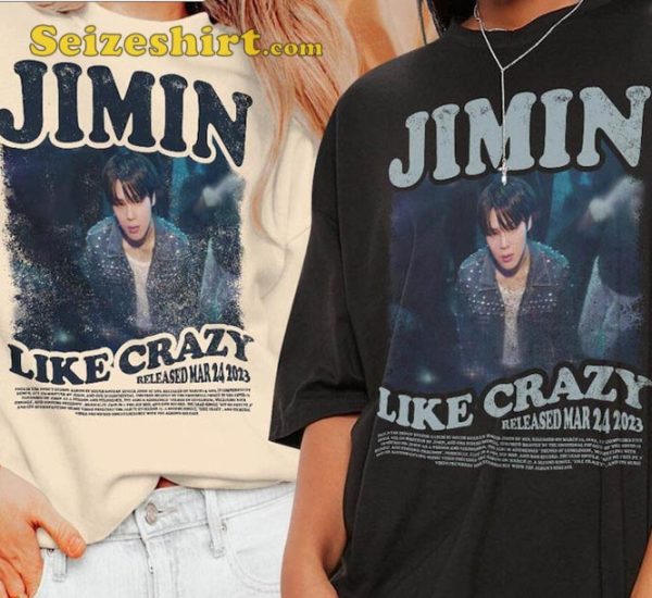 Jimin Kpop Like Crazy Album Music BTS Kpop Music Concert T-Shirt