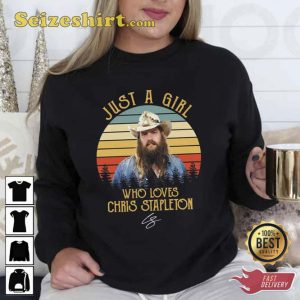 Just A Girl Who Loves Chris Retro Stapleton Awesome Unisex T-shirt