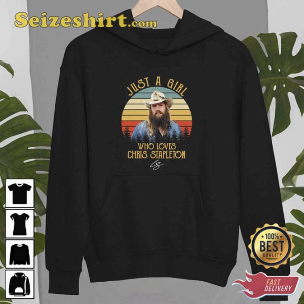 Just A Girl Who Loves Chris Retro Stapleton Awesome Unisex T-shirt