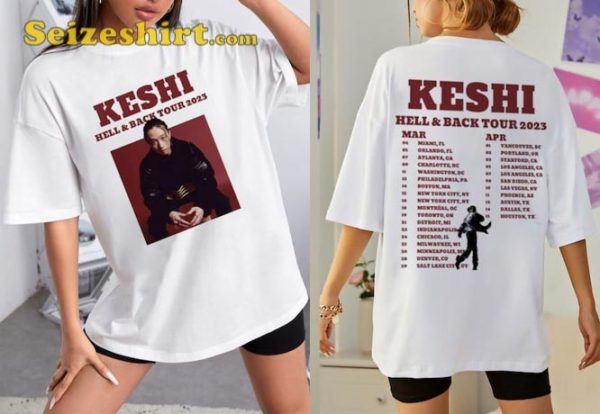 Keshi World Tour 2023 2 Side Hell Back Trending Music T-Shirt
