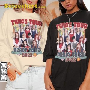 Kpop Twice Band Music Ready To Be World Tour 2023 Music Concert Tee