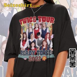 Kpop Twice Band Music Ready To Be World Tour 2023 Music Concert Tee3