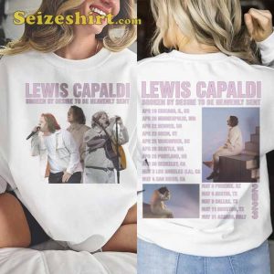 Lewis Capaldi Broken By Desire To Be Heavenly Sent Word Tour 2023 T Shirt