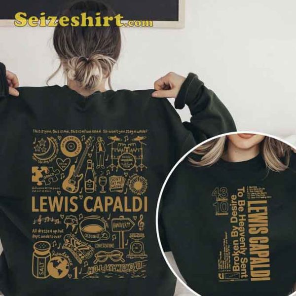 Lewis Capaldi Tour 2023 Brit Award for Breakthrough British Artist T-Shirt