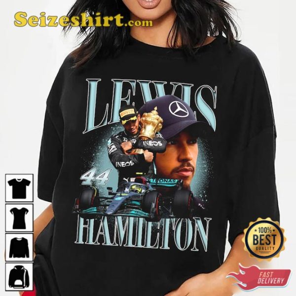 Lewis Hamilton Formula One 44 Racing Enthusiast Car Lover T-Shirt