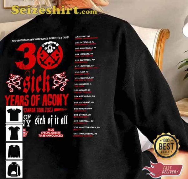 Life of Agony 2023 Tour Sick Of It All Unisex Shirt