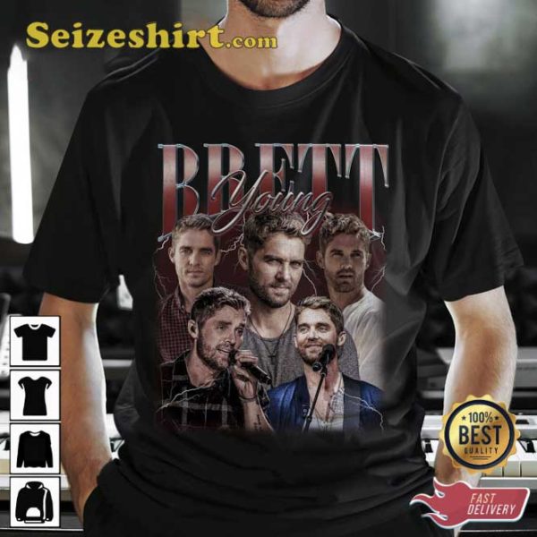 Limited Brett Young Vintage 90S Crewneck Shirt