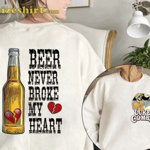 Luke Comb Beer Never Broke My Heart Tour T-Shirt 2 Side