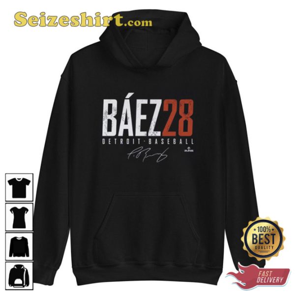 MLB Javier Baez 28 Detroit Tiger Baseball Sports Lover Gift T-Shirt